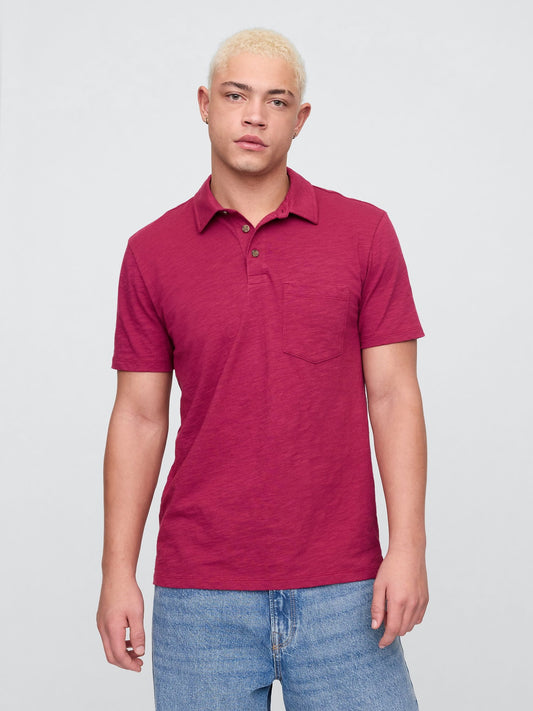 Koyu Pembe Cepli Polo T-shirt