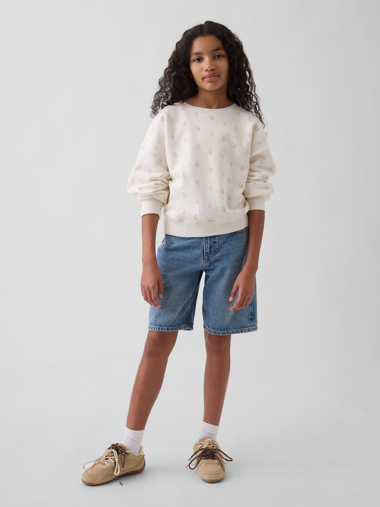 Kırık Beyaz Vintagesoft Wedge Crewneck Sweatshirt