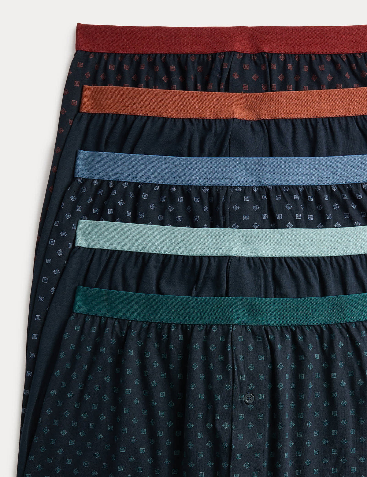 5'li Desenli Jersey Boxer