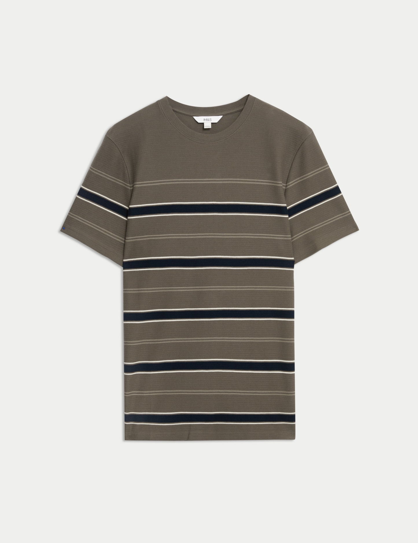 Saf Pamuklu Çizgili T-shirt