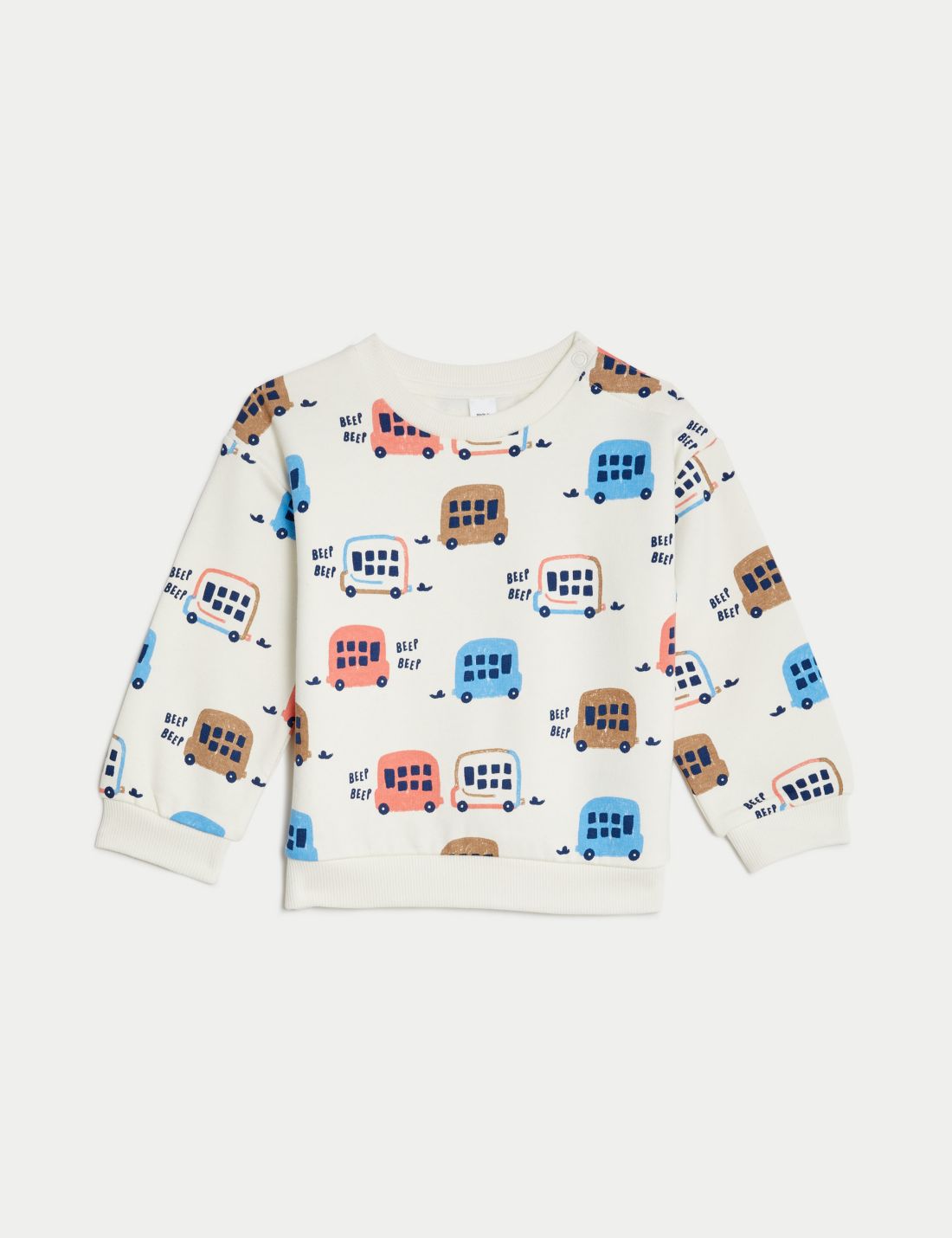 Desenli Yuvarlak Yaka Sweatshirt (0-3 Yaş)