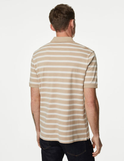 Saf Pamuklu Kısa Kollu Polo Yaka T-shirt
