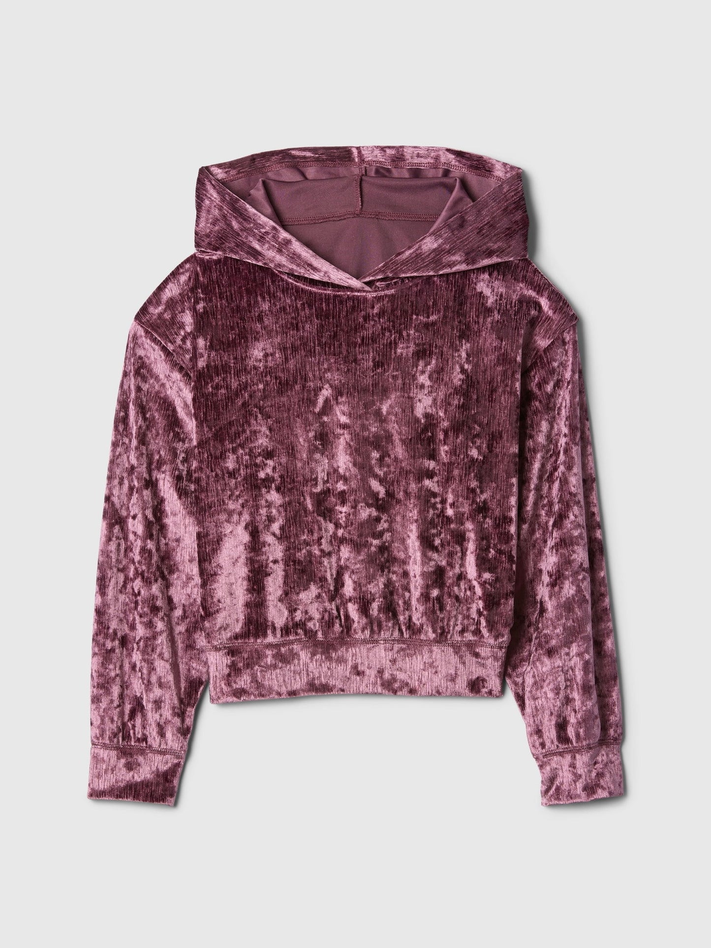 Mor Relaxed Fit Kadife Sweatshirt