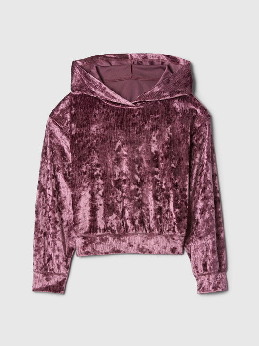 Mor Relaxed Fit Kadife Sweatshirt