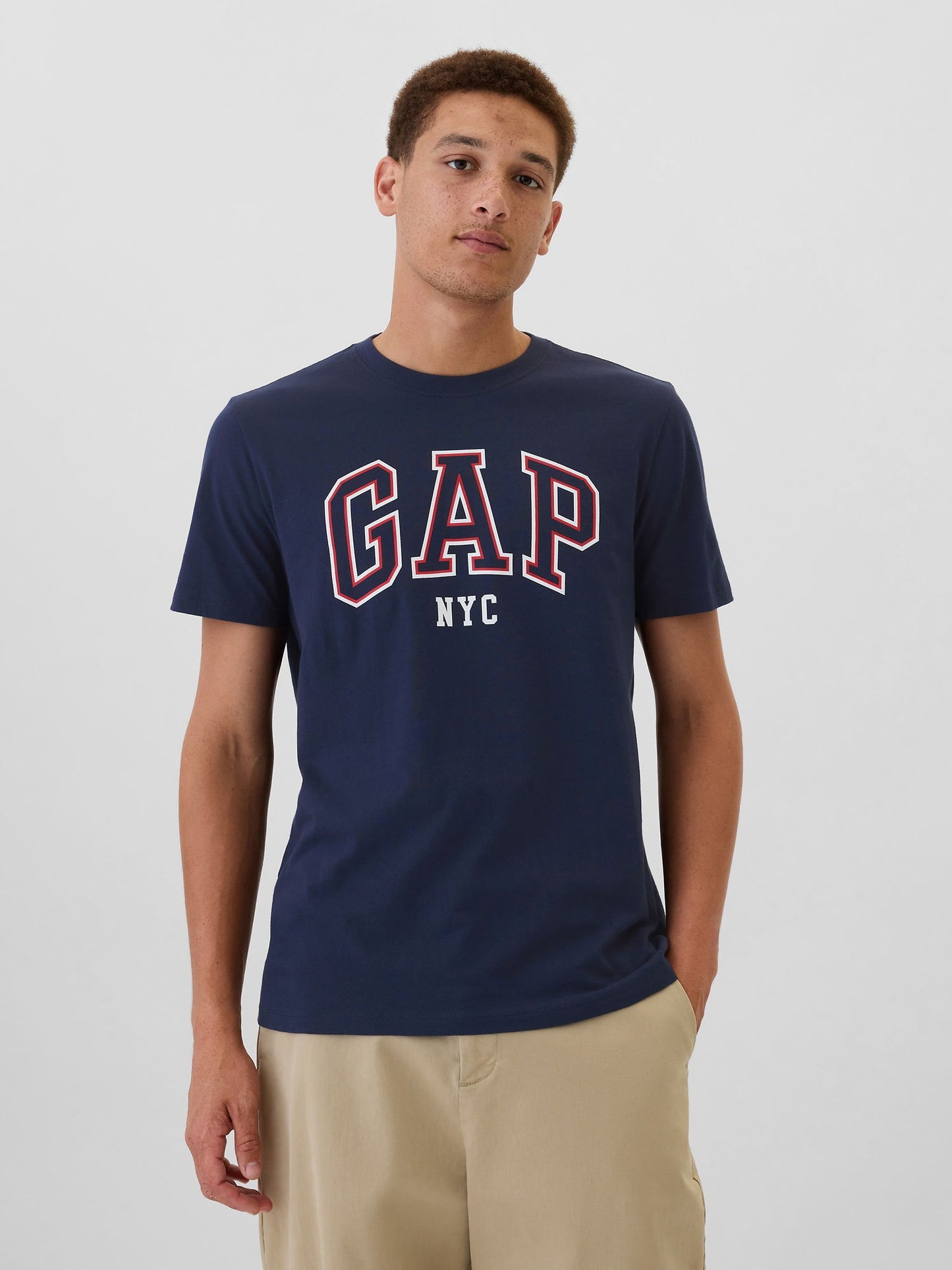 Lacivert Everyday Soft Gap NYC Logo T-Shirt