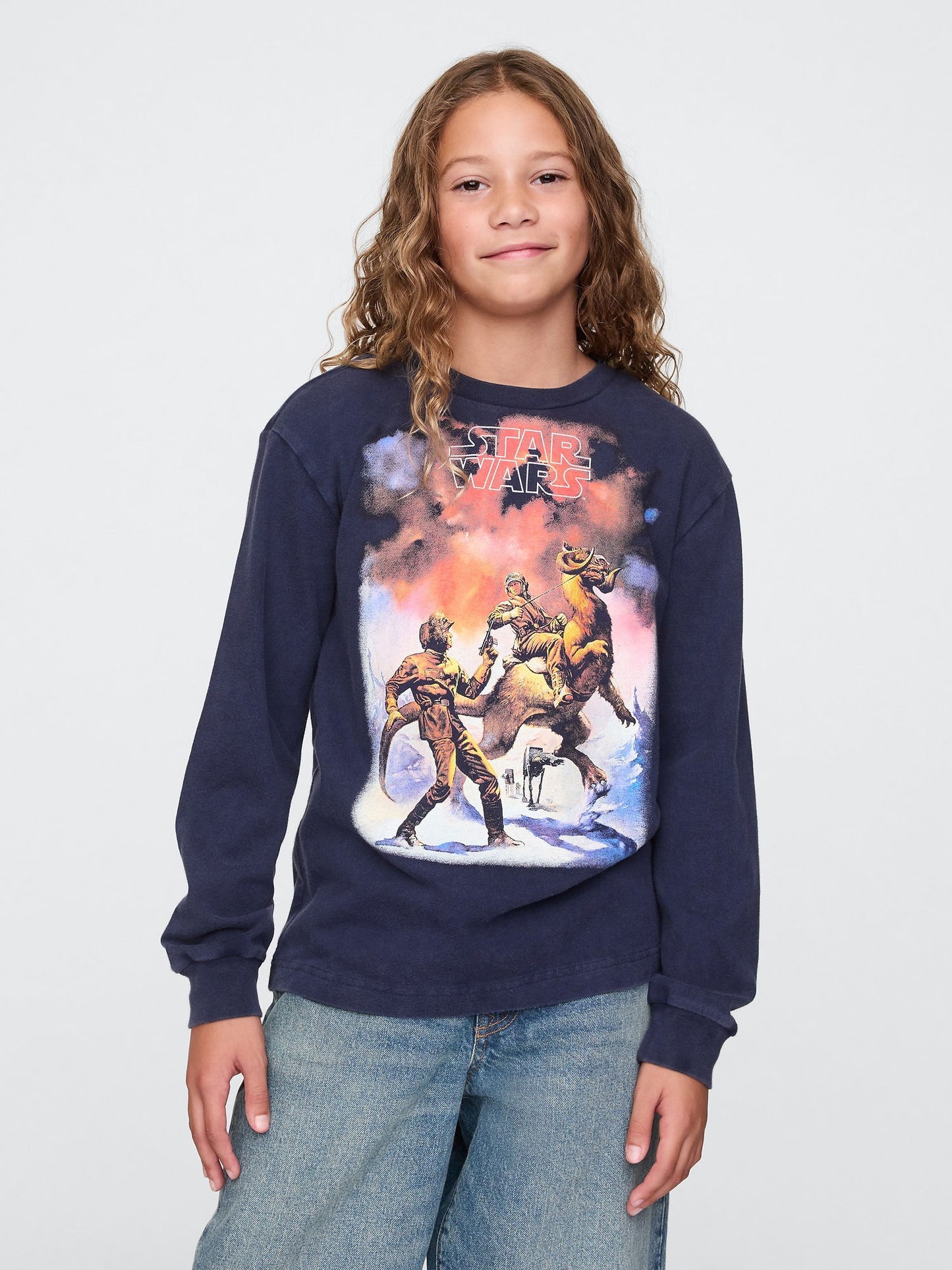 Lacivert Star Wars Grafik T-shirt