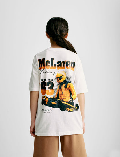 Saf Pamuklu Mclaren F1 Takımı T-shirt (2–16 Yaş)