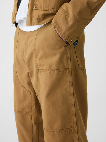 Kahverengi Double-knee Utility Baggy Jean Pantolon