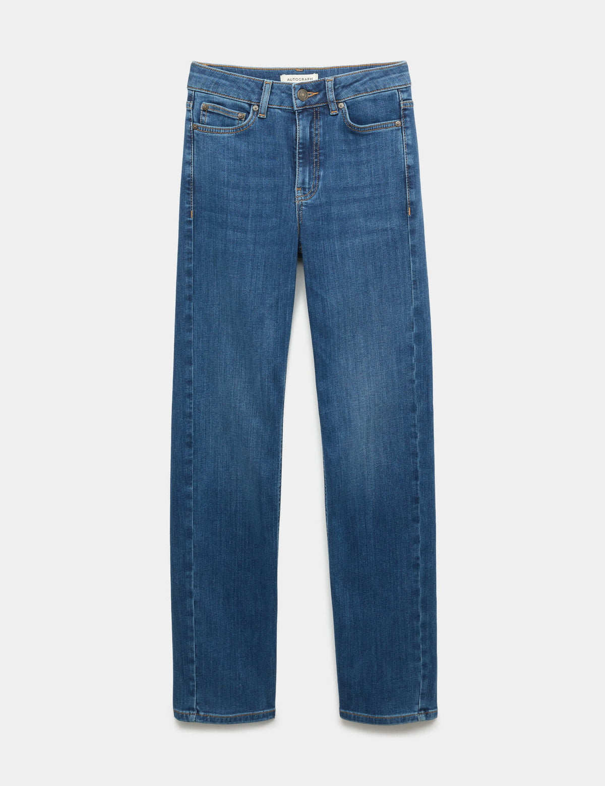 Yüksek Belli Straight Leg Jean