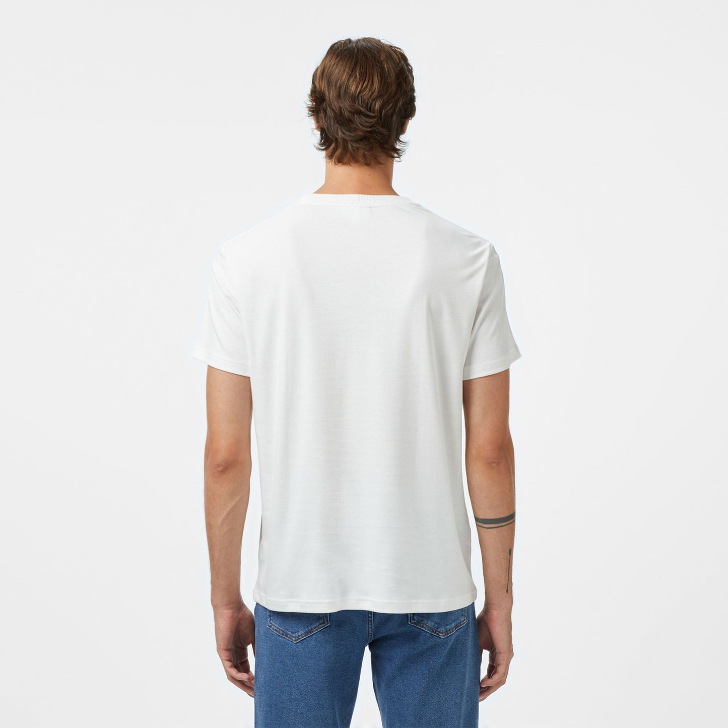 Lacoste Erkek Oversize Fit Bisiklet Yaka Beyaz T-shirt