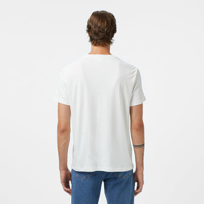 Lacoste Erkek Oversize Fit Bisiklet Yaka Beyaz T-shirt