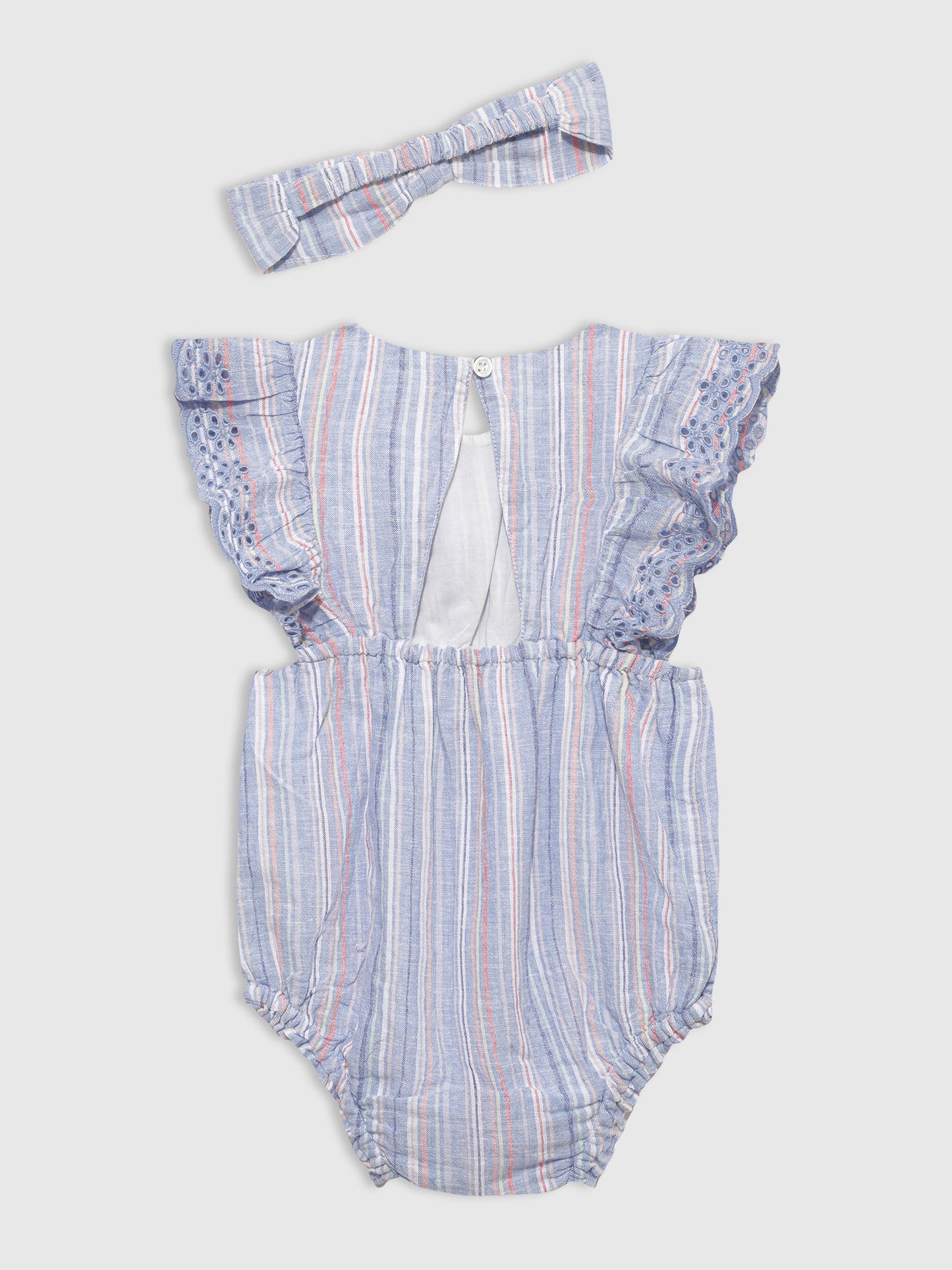 Mavi Denim Işlemeli Tulum