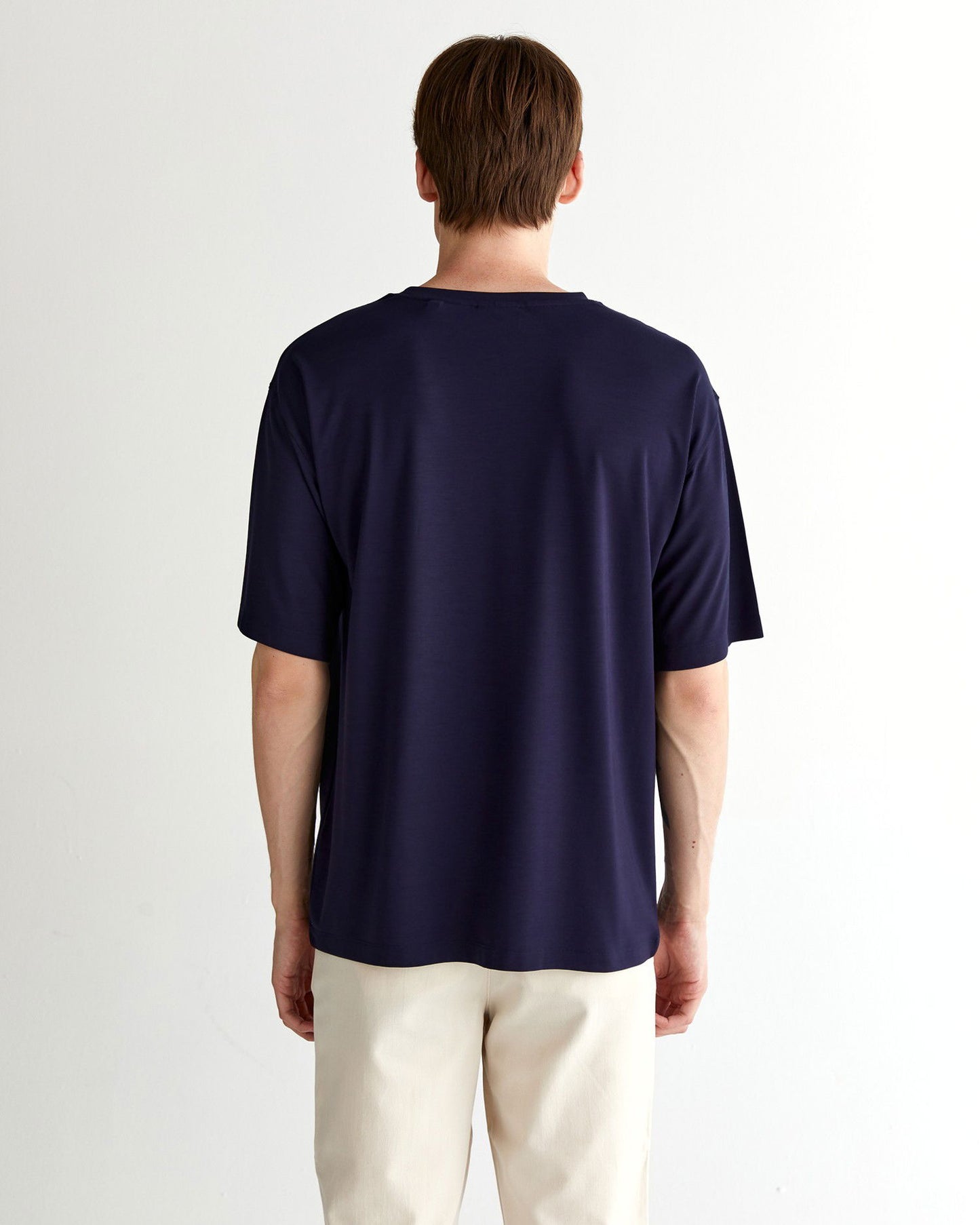 Gant Erkek Lacivert Relaxed Fit Bisiklet Yaka Logolu T-shirt