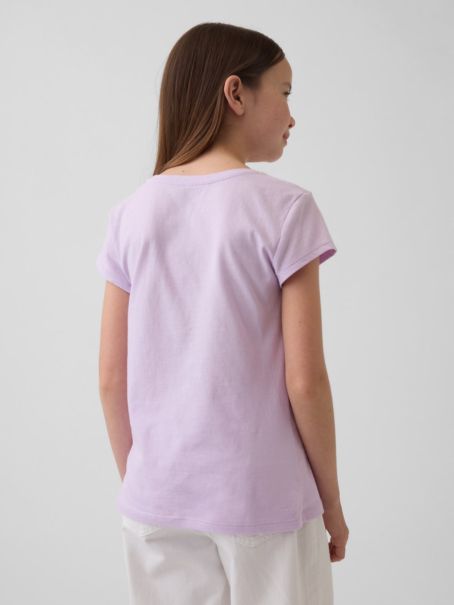 Lila Gap Logo T-shirt