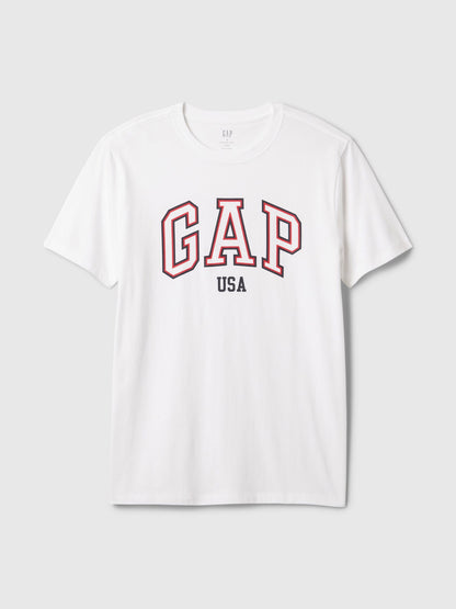 Beyaz Everyday Soft Gap Usa Logo T-shirt