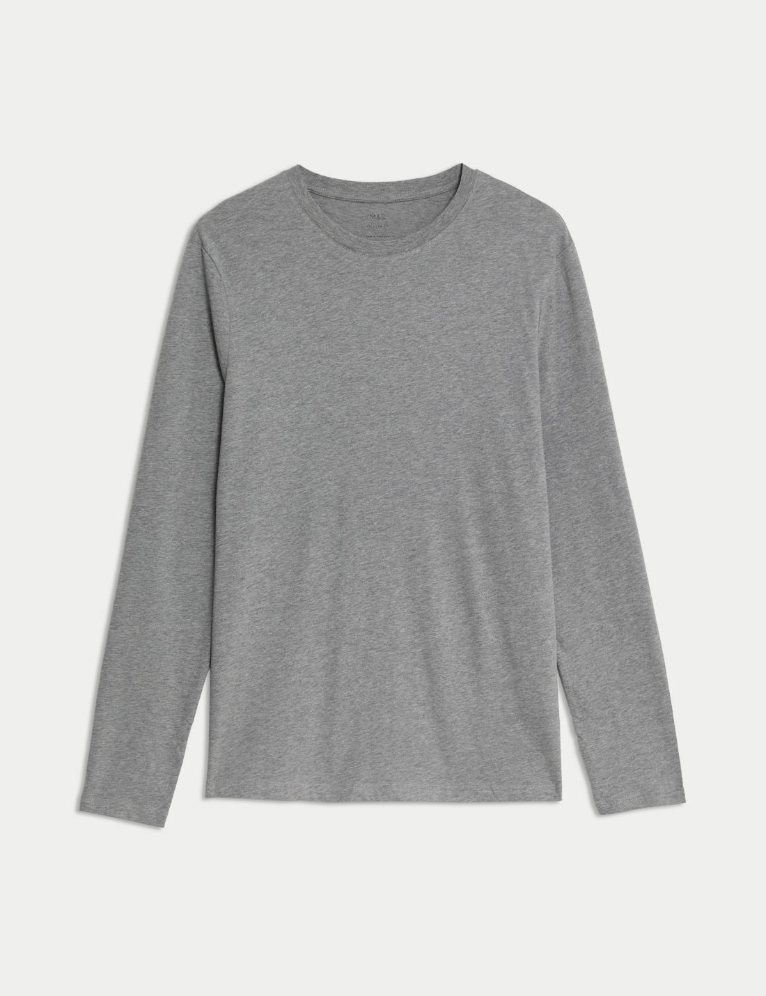 Saf Pamuklu Uzun Kollu T-shirt
