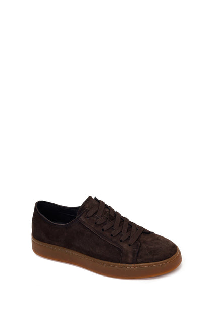 Erkek Kahverengi Bağcıklı Süet Deri Sneaker