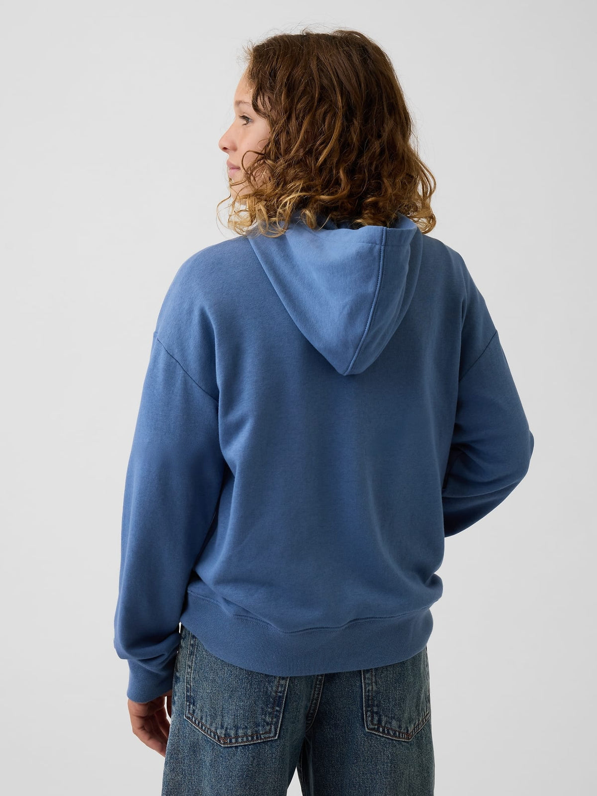 Mavi Relaxed Gap Logo Fransız Havlu Kumaş Fermuarlı Sweatshirt