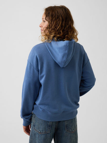 Mavi Relaxed Gap Logo Fransız Havlu Kumaş Fermuarlı Sweatshirt