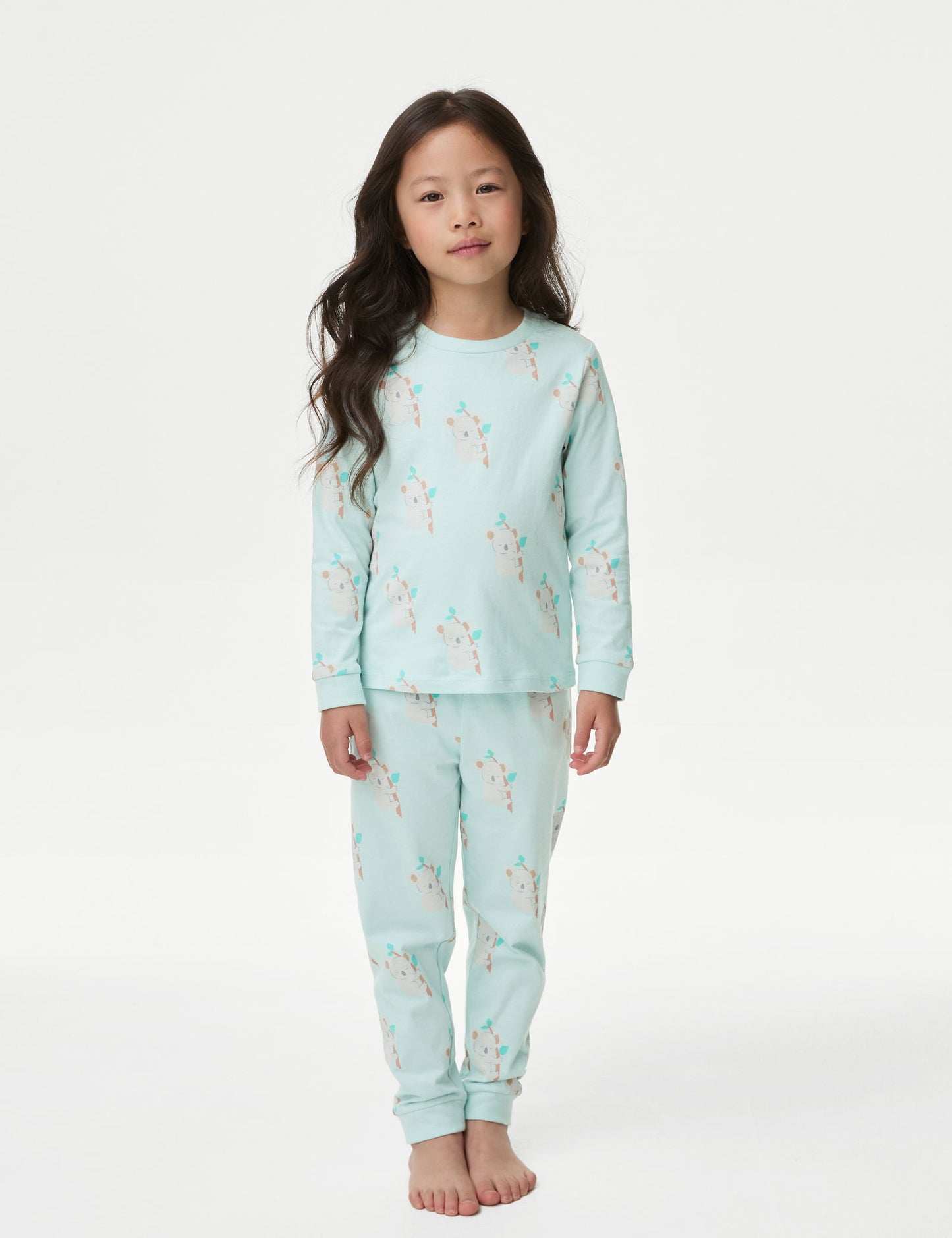 Saf Pamuklu Desenli Pijama Takımı