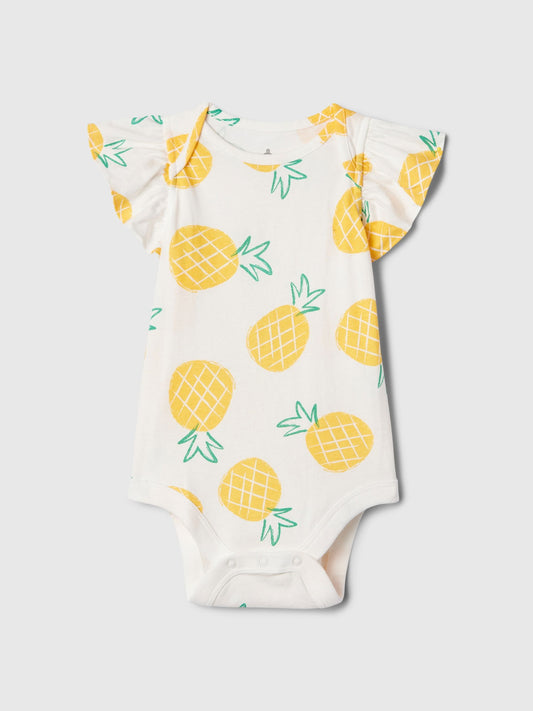 Kırık Beyaz Mix and Match Fırfır Kollu Bodysuit