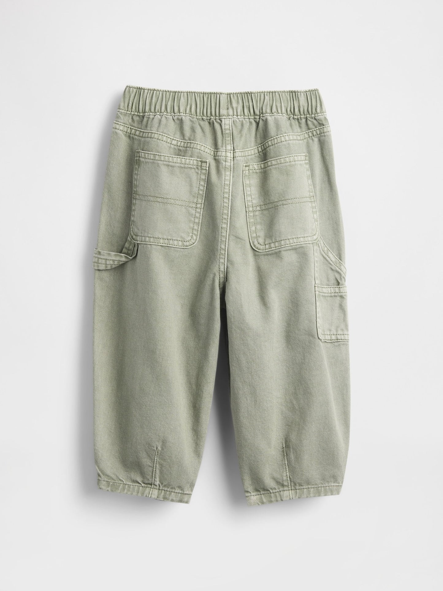 Yeşil Pull-on Barrel Carpenter Jean Pantolon