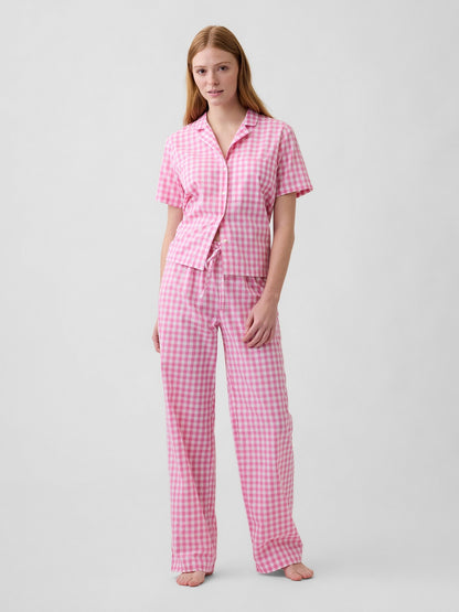 Pembe Poplin Pijama Üstü