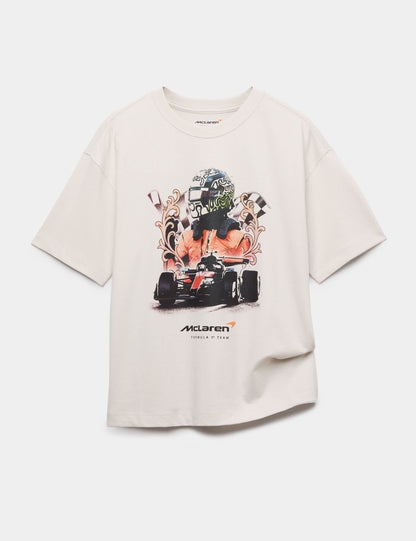 Saf Pamuklu Mclaren T-shirt