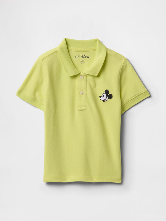 Sarı Disney Grafikli Pique Polo Yaka T-Shirt