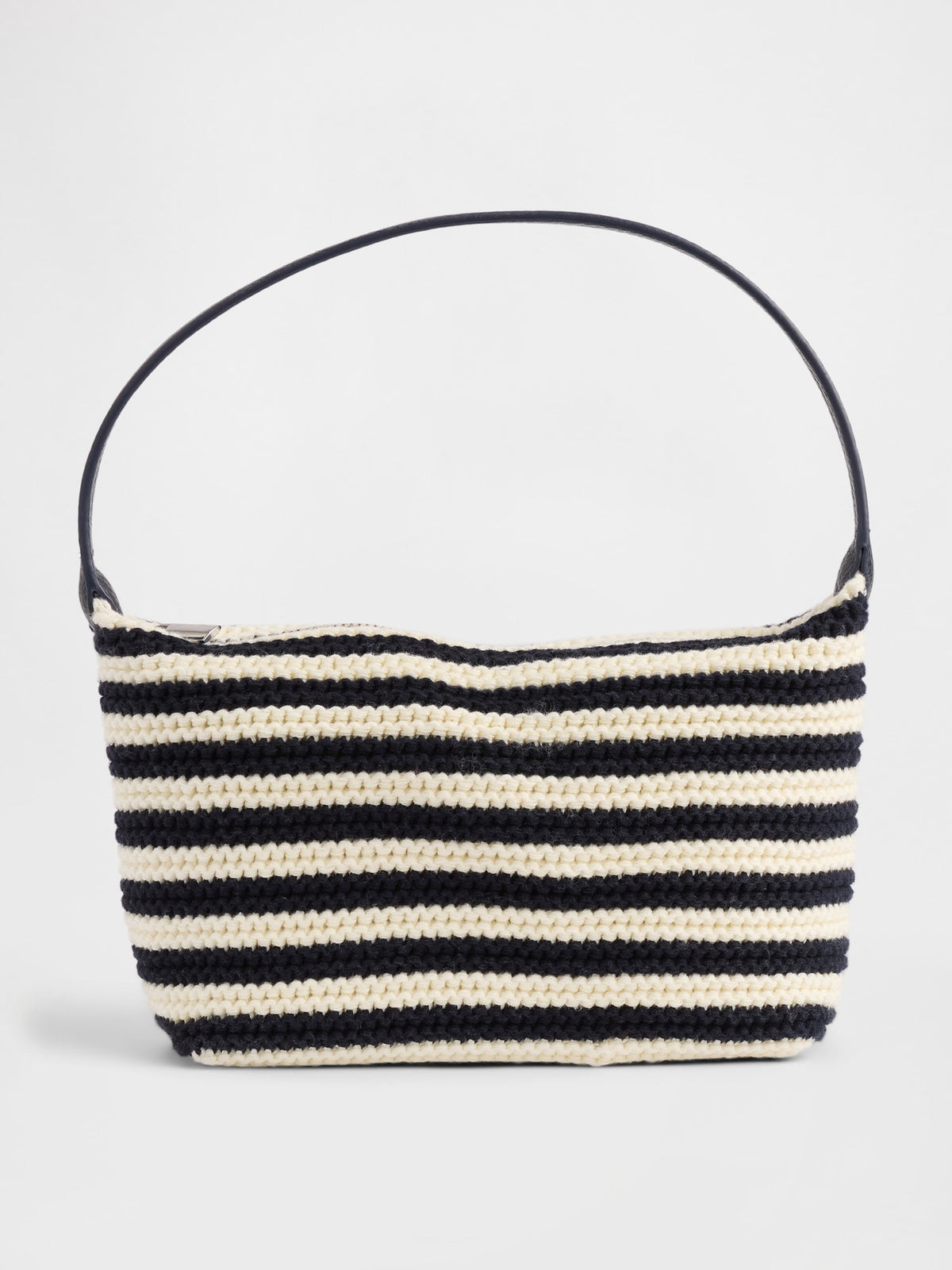 Lacivert Crochet Stripe Mini Çanta