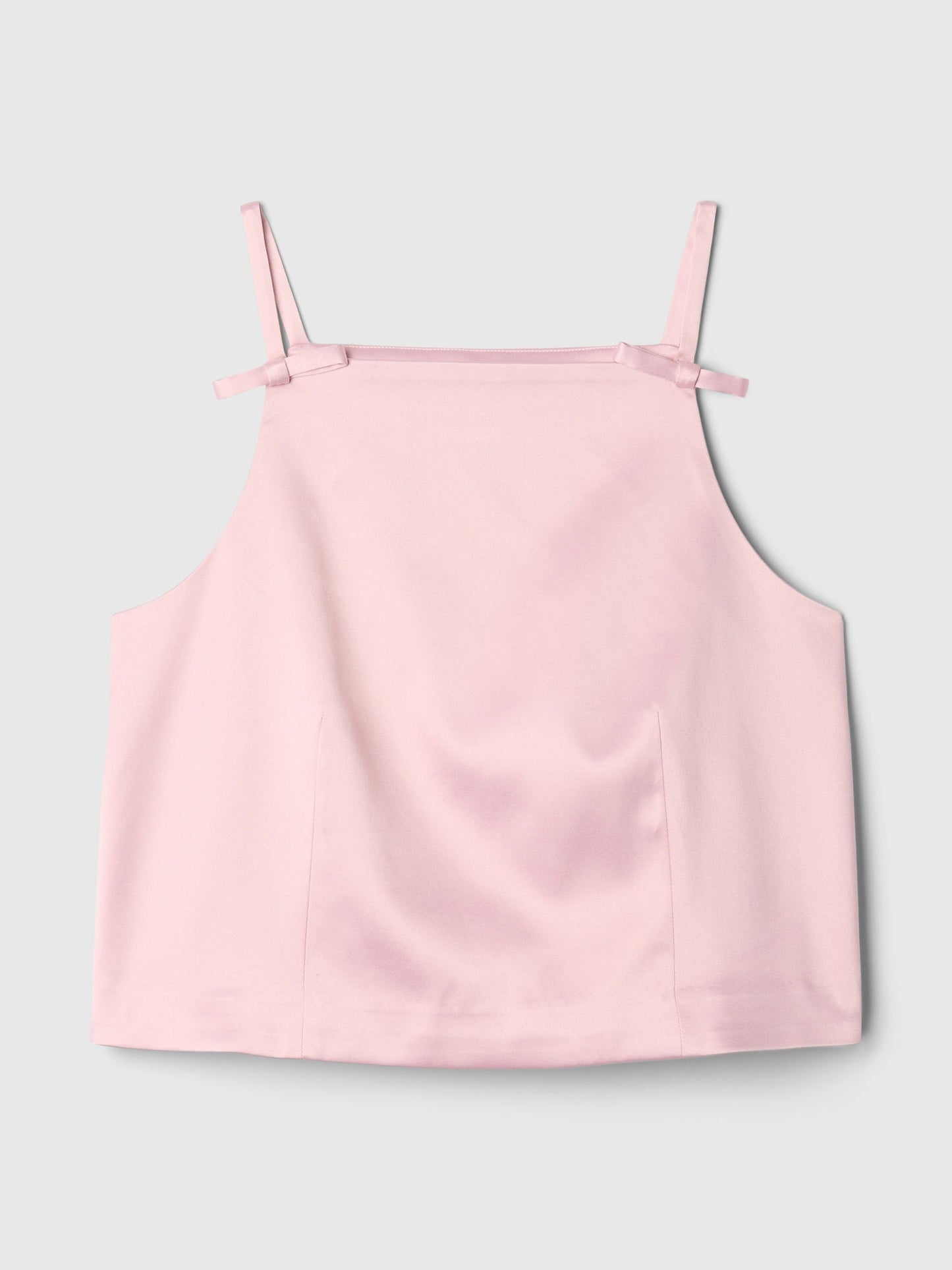 Pembe Kare Yaka Saten Bluz