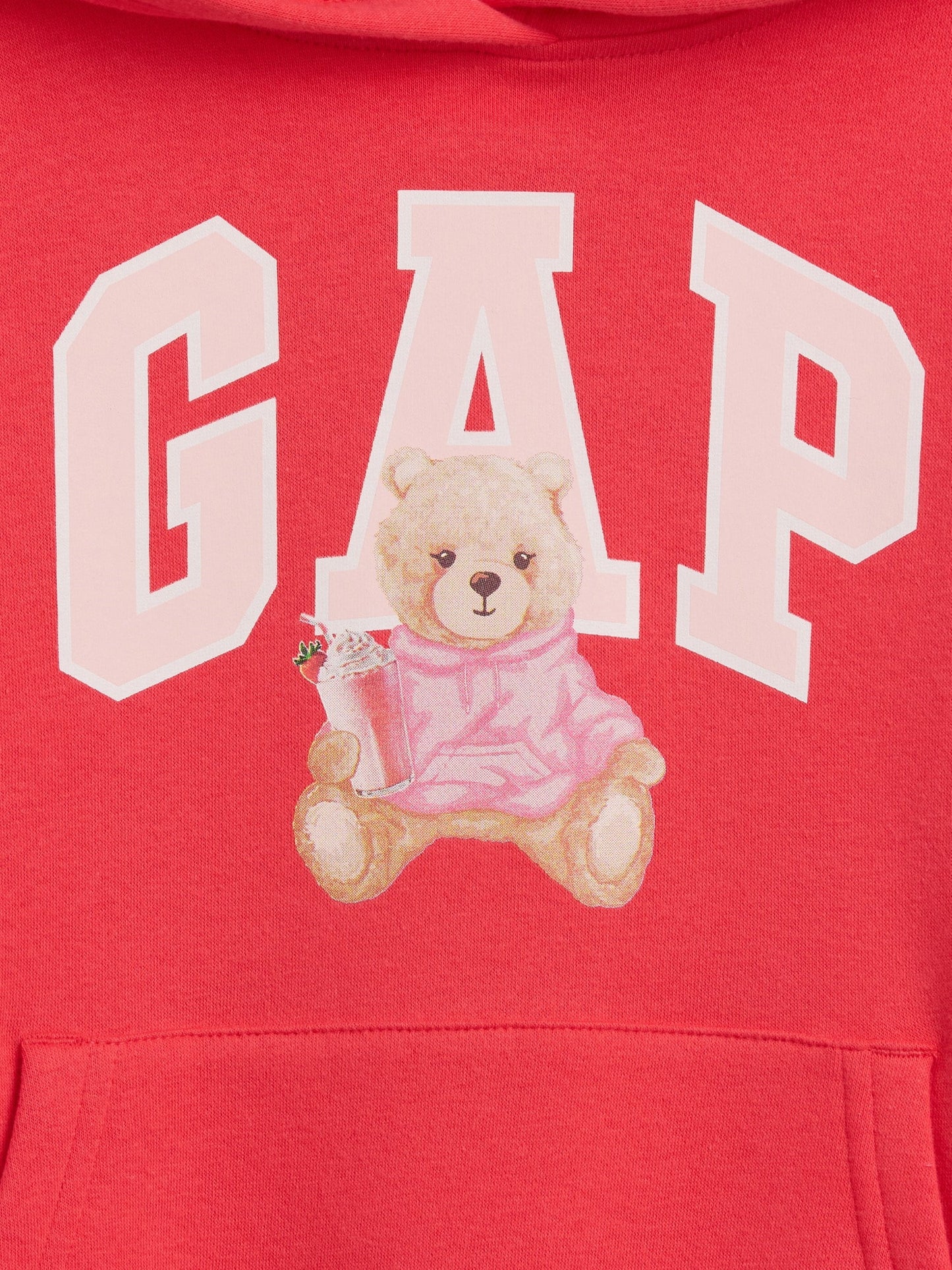 Açık Kırmızı Relaxed Gap Logo Fransız Havlu Kumaş Sweatshirt