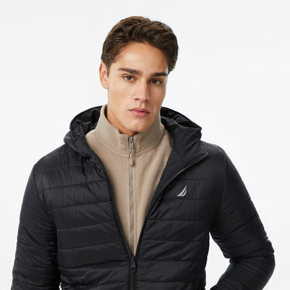 Nautica Erkek Siyah Regular Fit Çift Taraflı Mont