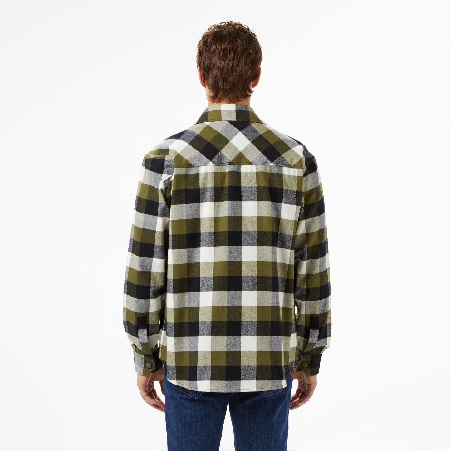 Lacoste Erkek Relaxed Fit Kareli Haki Gömlek