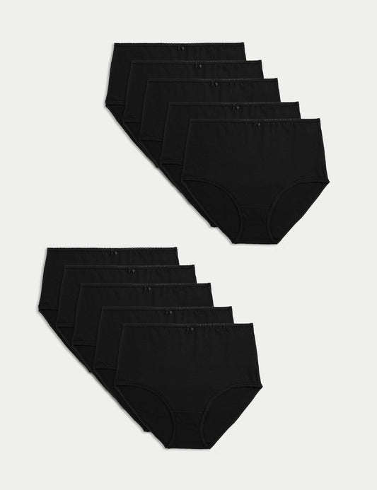 10'lu Cotton Lycra® Full Brief Külot Seti