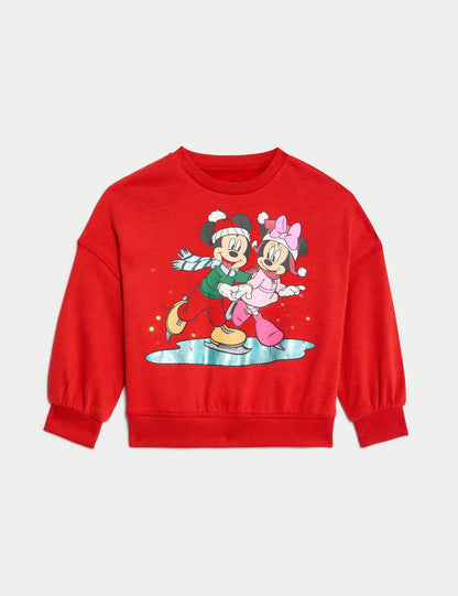 Minnie & Mickey Mouse:trade_mark: Christmas Sweatshirt (2-8 Yaş)