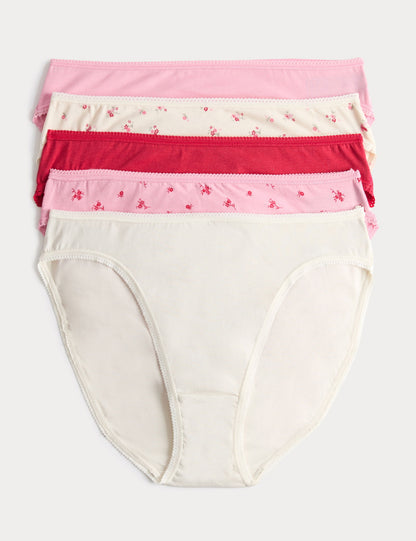 5'li Cotton Lycra® High Leg Külot Seti
