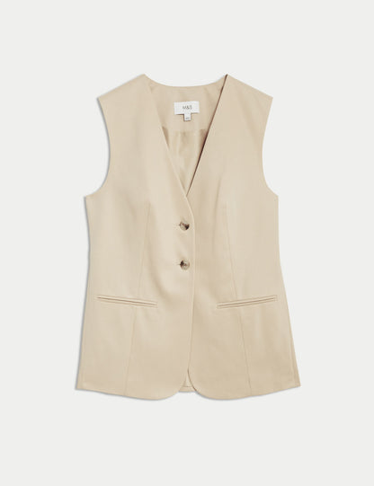 Tailored Fit Uzun Klasik Yelek