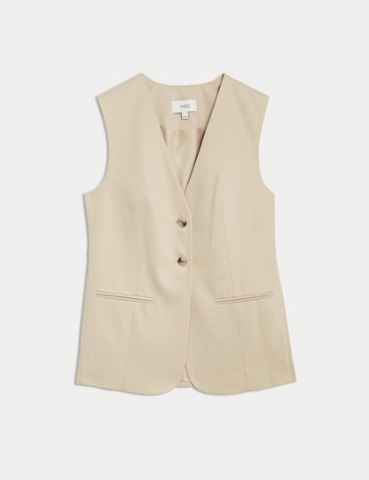 Tailored Fit Uzun Klasik Yelek