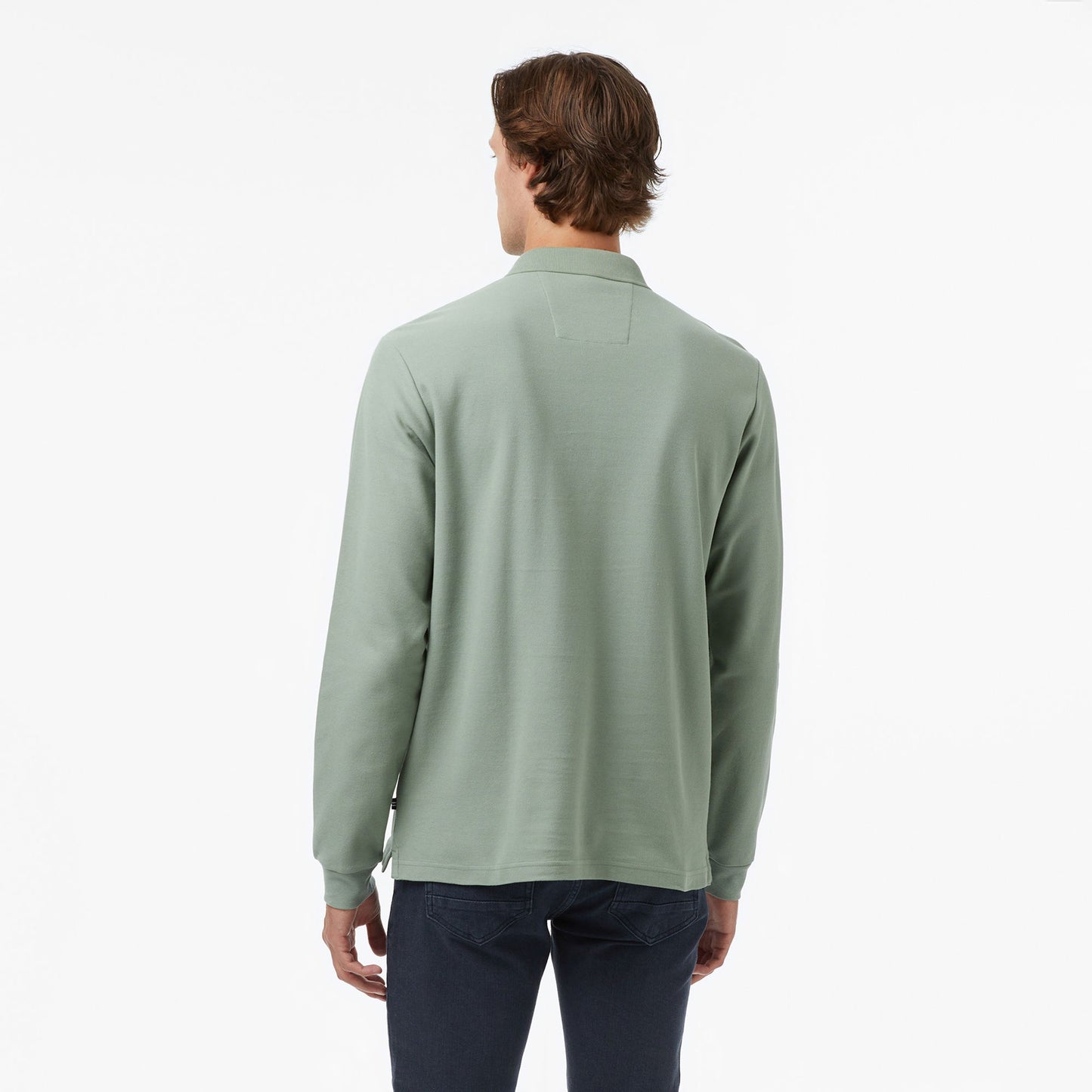 Nautica Erkek Yeşil Classic Fit Uzun Kollu Polo Yaka T-shirt