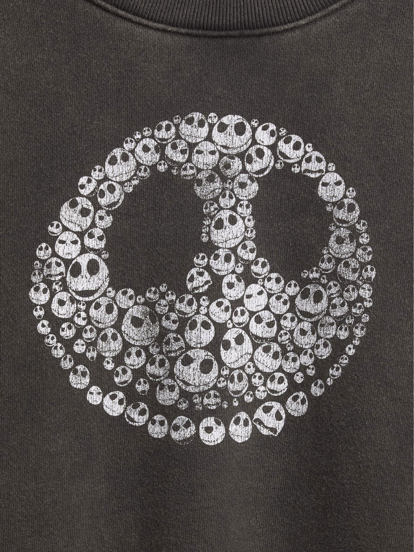 Siyah Gap × Disney Tim Burton’un Ölümcül Kabus Öncesi Sweatshirt Skull