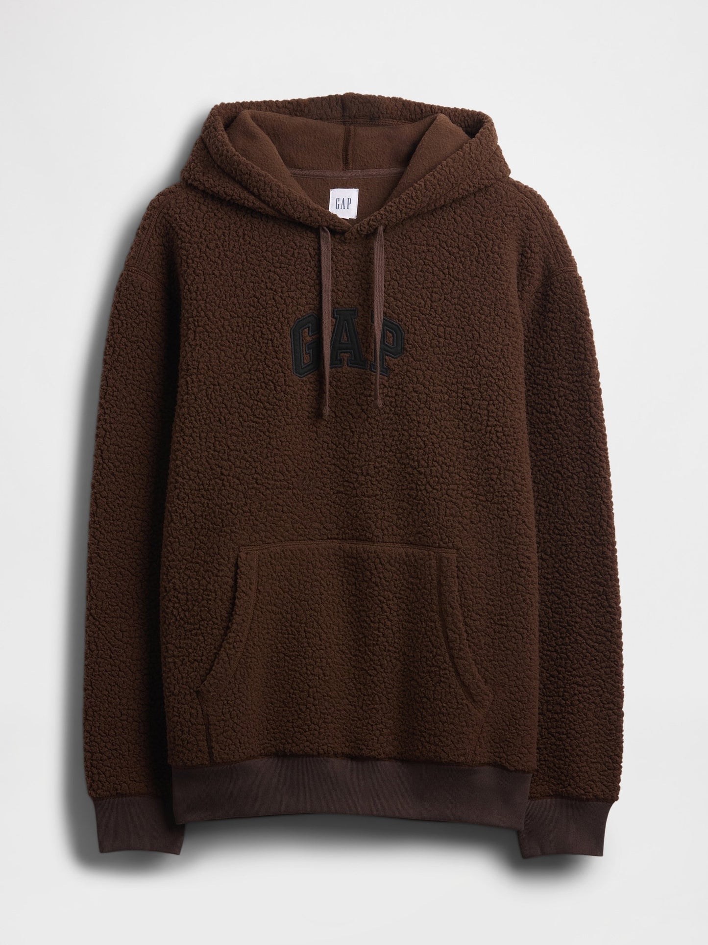 Kahverengi Relaxed Gap Logo Sherpa Knit Sweatshirt