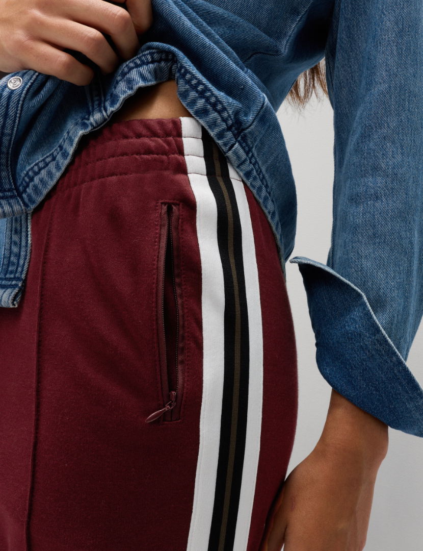 Pamuk Karışımlı Retro Yan Şeritli Jogger Pantolon