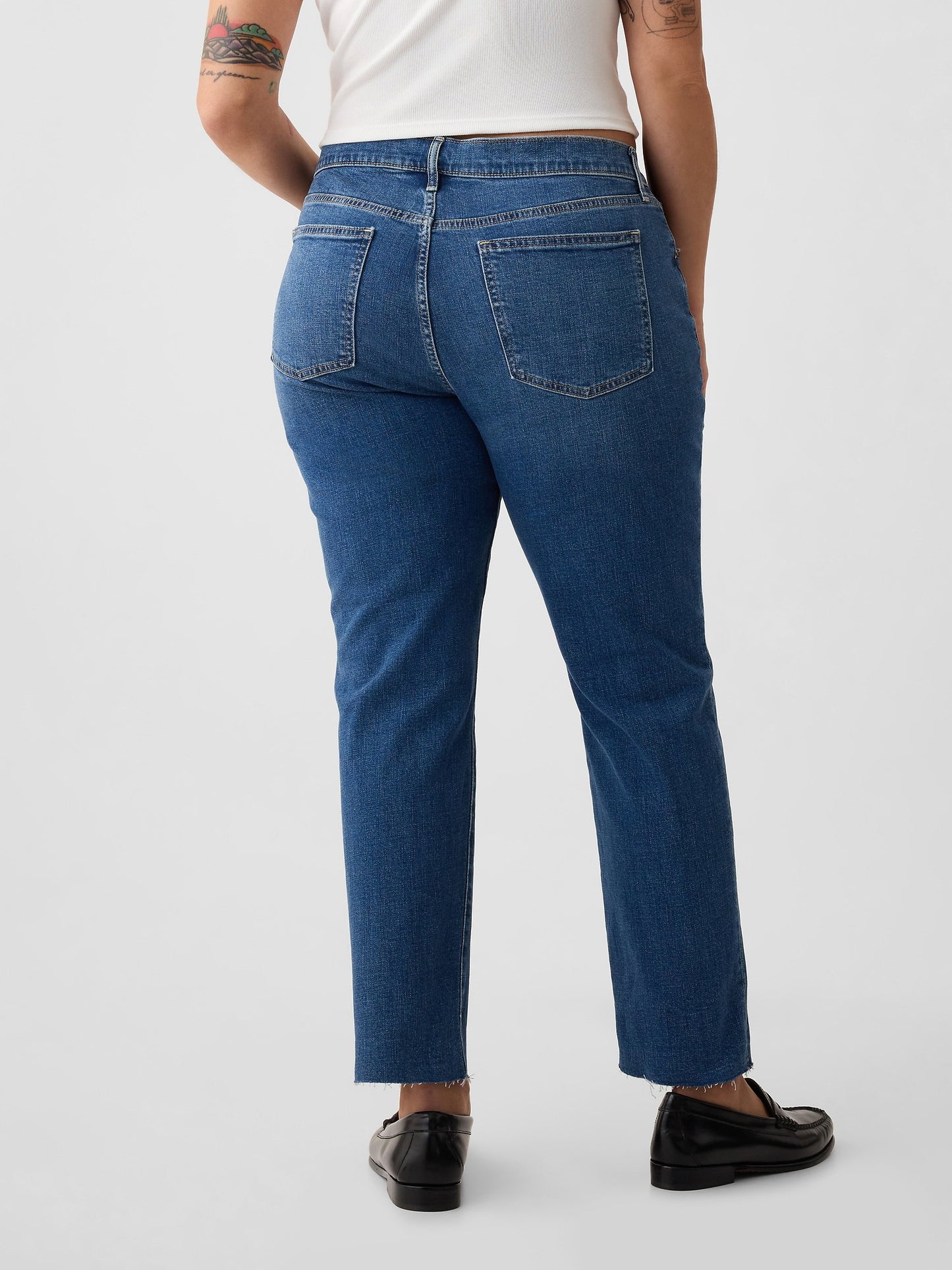 Mavi Mid Rise Washwell Girlfriend Jean Pantolon