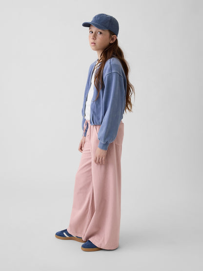 Açık Pembe Low Rise Baggy Jean Pantolon