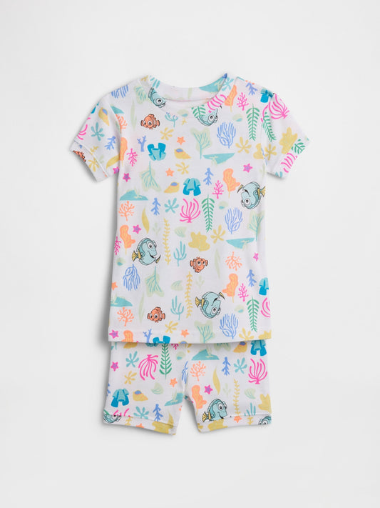 Beyaz Kayıp Balık 100% Organik Pamuk Pijama Seti