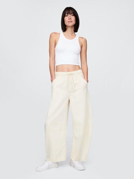 Bej Mid Rise Ultrasoft Kolay Horseshoe Jean Pantolon