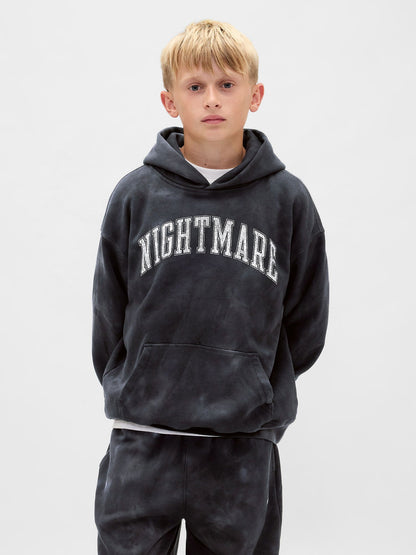 Siyah Gap × Disney Tim Burton’s The Nightmare Before Christmas Vintagesoft Grafik Sweatshirt
