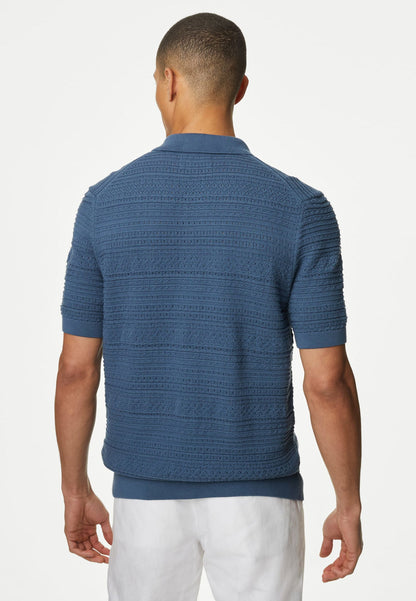 Kısa Kollu Örme Polo Yaka T-shirt