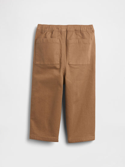 Kahverengi Pull-on Barrel Pantolon